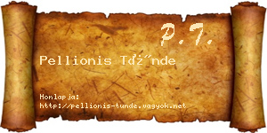 Pellionis Tünde névjegykártya